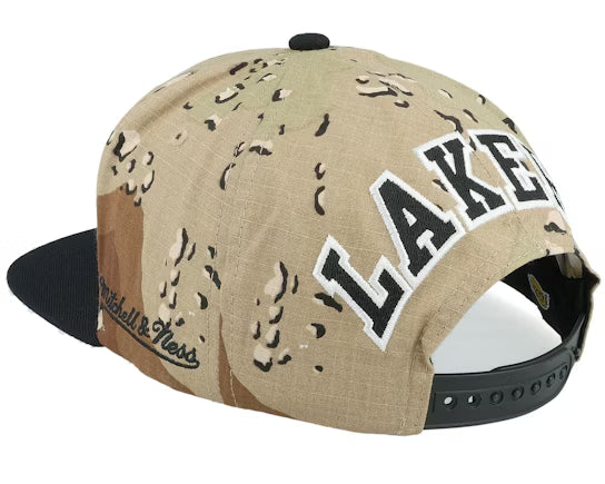Los Angeles Lakers Mitchell & Ness Camo/Black Snapback Hat