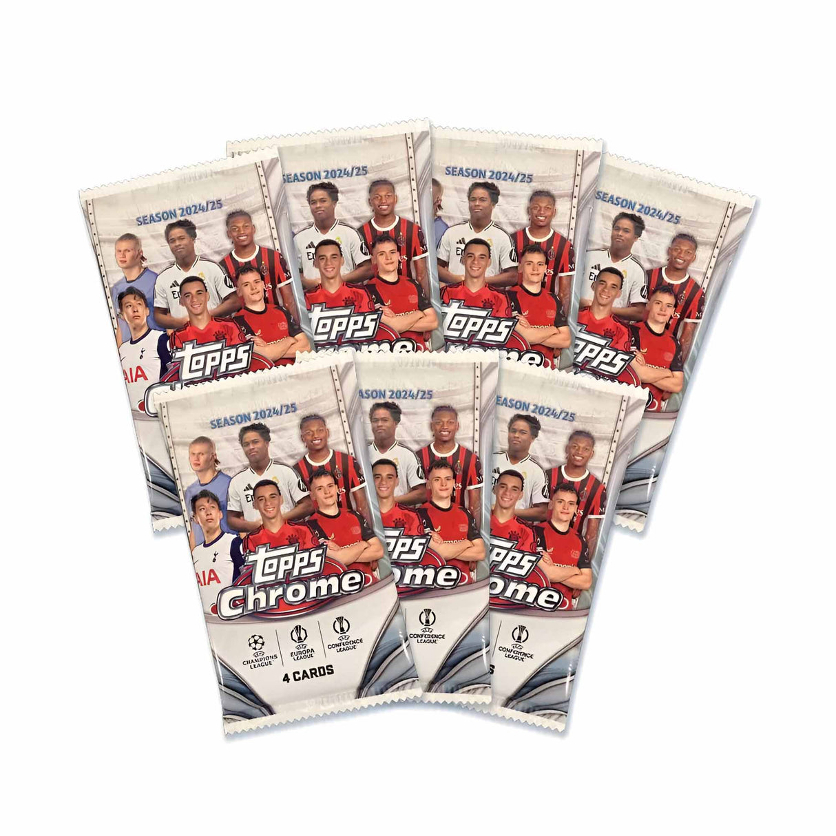 2024/25 Topps Chrome UEFA Club Competitions Soccer Value Box - 28 Total Cards - Topps - 887521139590