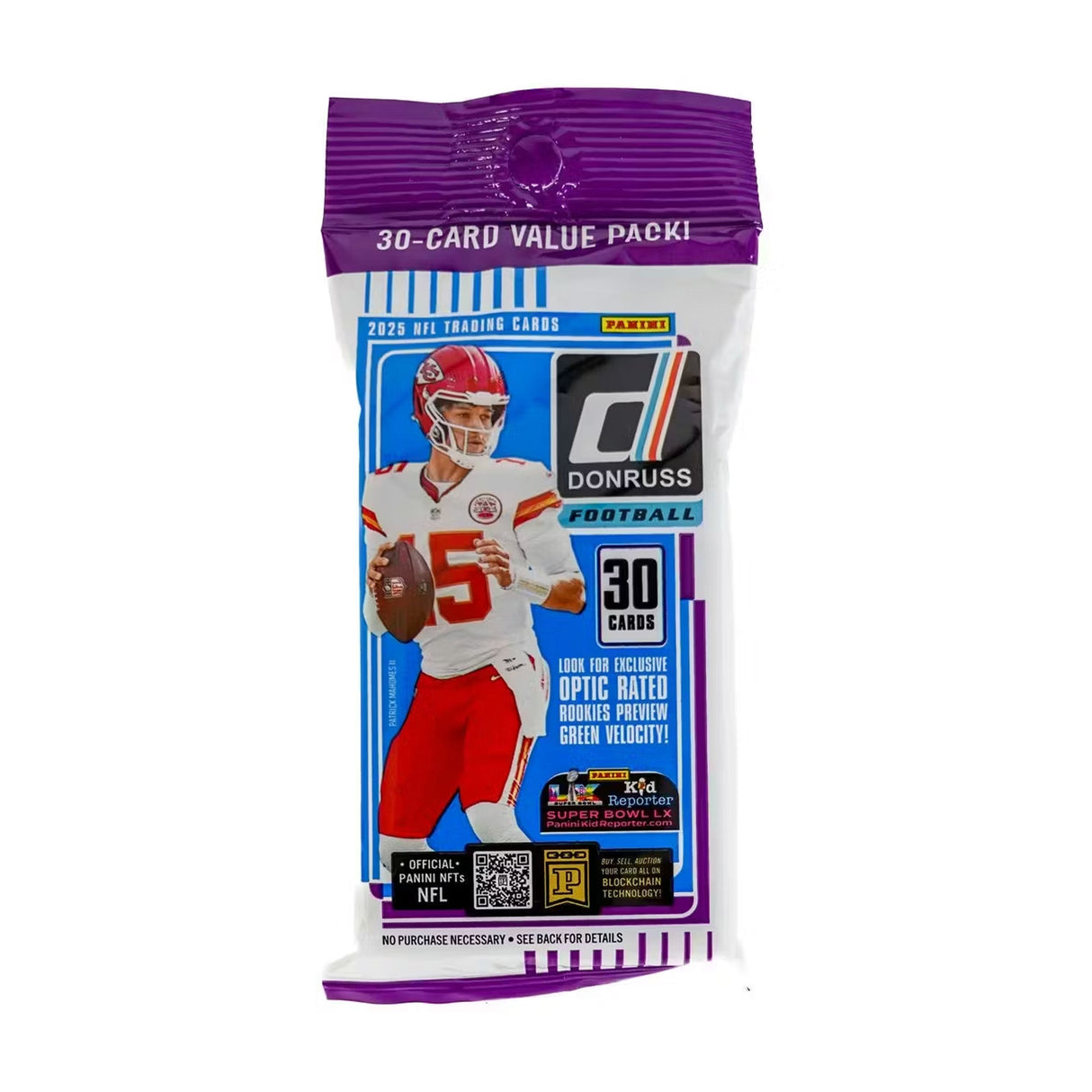 2025 Panini Donruss NFL Trading Cards Single 30 - Card Value Pack - Panini America -