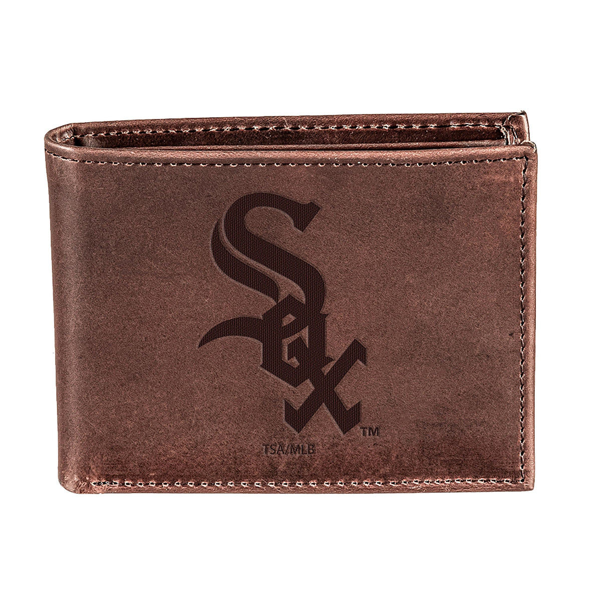 Chicago White Sox Bi-Fold Wallet Brown 100% Genuine Leather