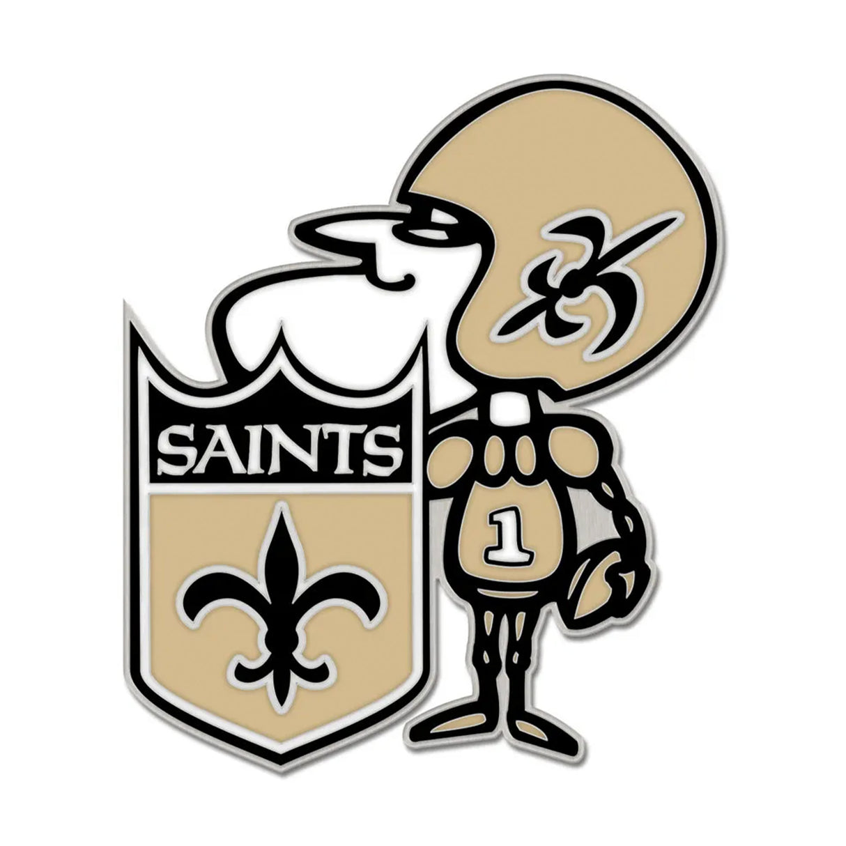New Orleans Saints Retro Mascot Collector Enamel Pin