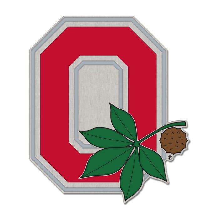 Ohio State Buckeyes Block O Buckeye Leaf Collector Enamel Pin