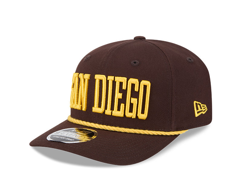 San Diego Padres Wordmark Brown 9SEVENTY Stretch-Snap Rope Hat