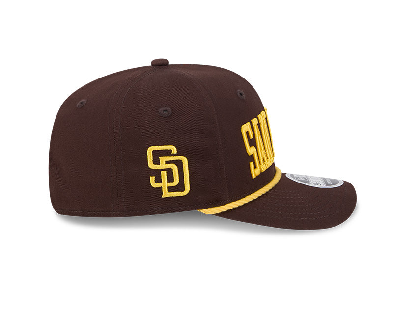 San Diego Padres Wordmark Brown 9SEVENTY Stretch-Snap Rope Hat