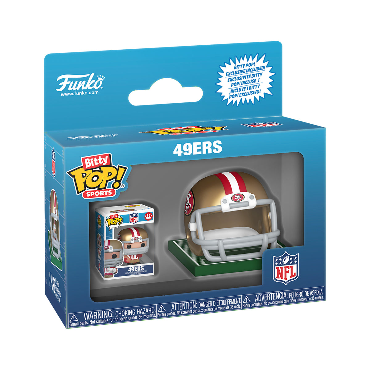 San Francisco 49ers Bitty Pop! Helmet & Player