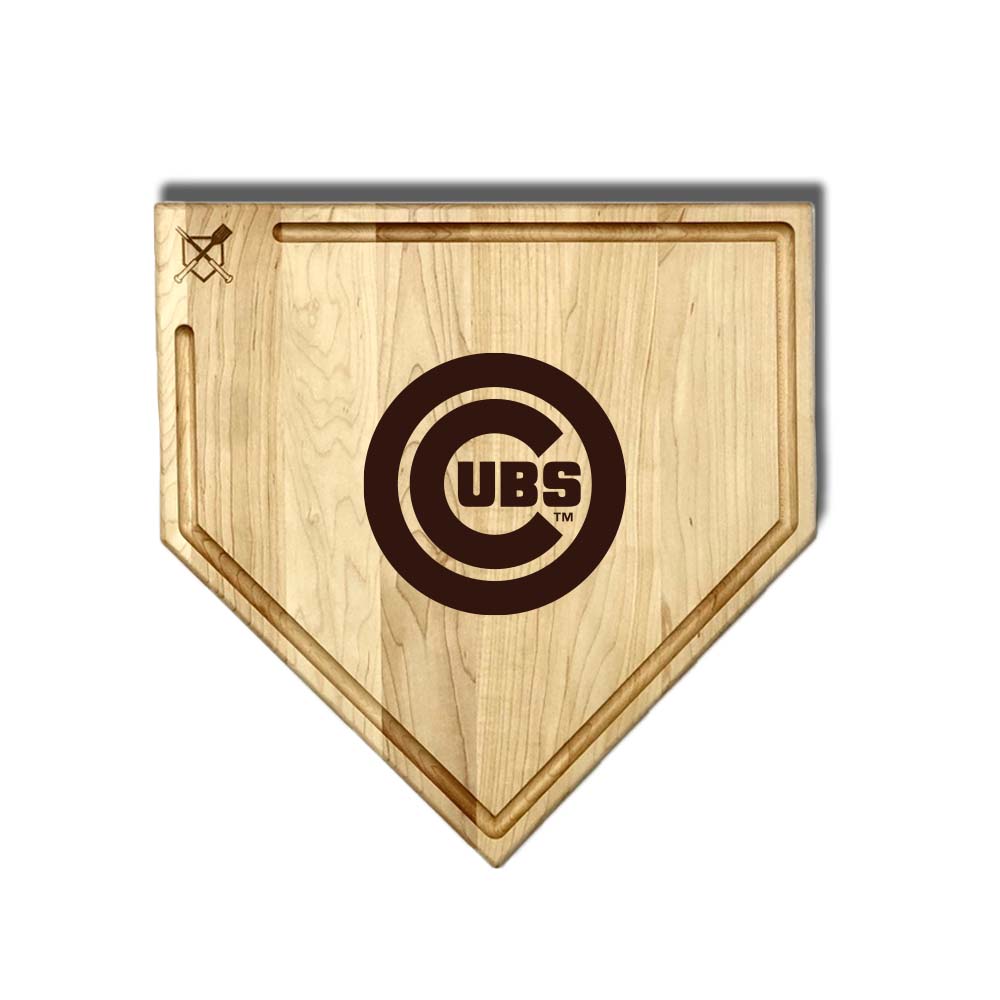 Chicago Cubs Home Plate Cutting Boards | Multiple Sizes | Multiple Designs