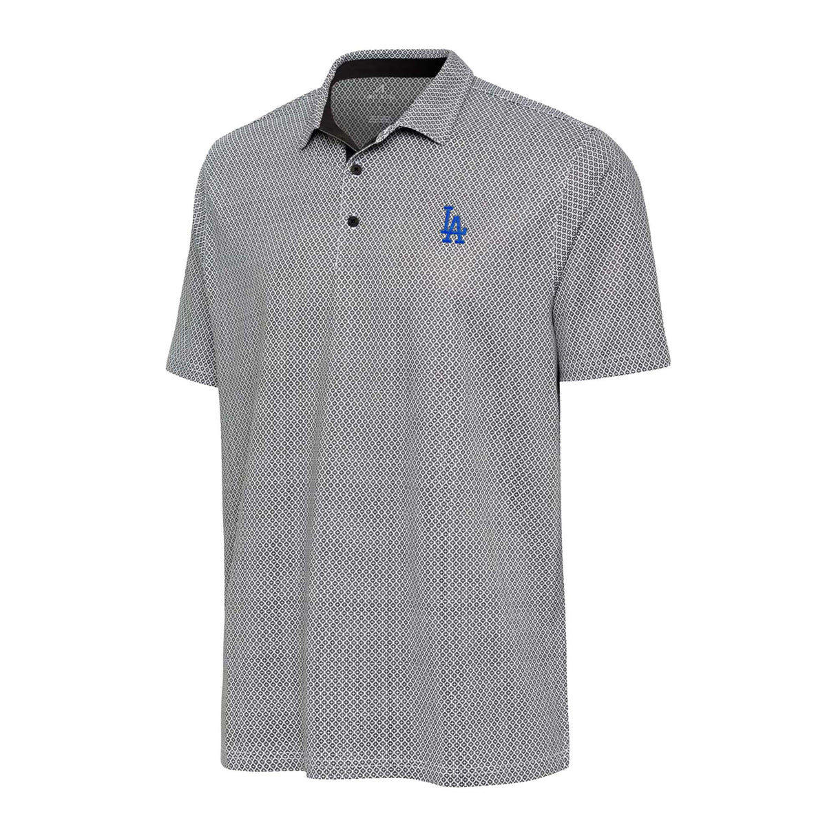 Los Angeles Dodgers Black & White Antigua Intersect Polo