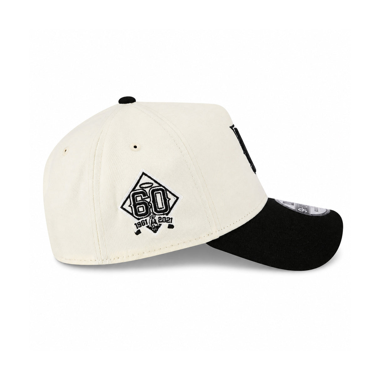 Los Angeles Angels Upside Down Logo 60th Anniversary Chrome Black 9FORTY A-Frame Snapback Hat
