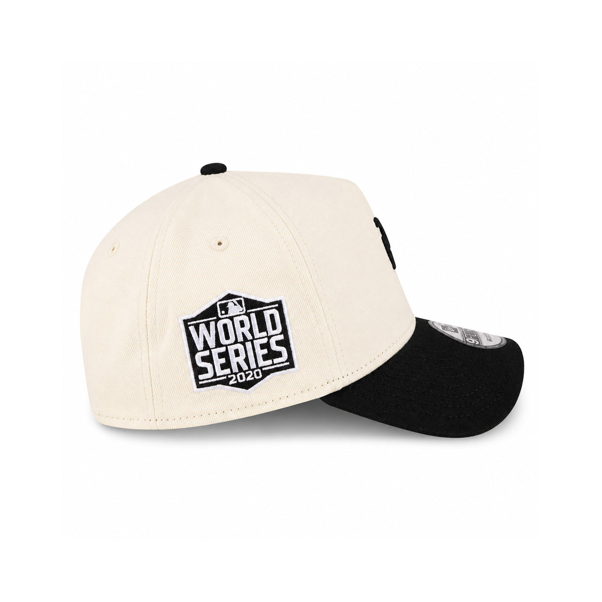 Los Angeles Dodgers 2020 World Series Side Patch Upside Down LA Chrome Black 9FORTY Snapback Hat