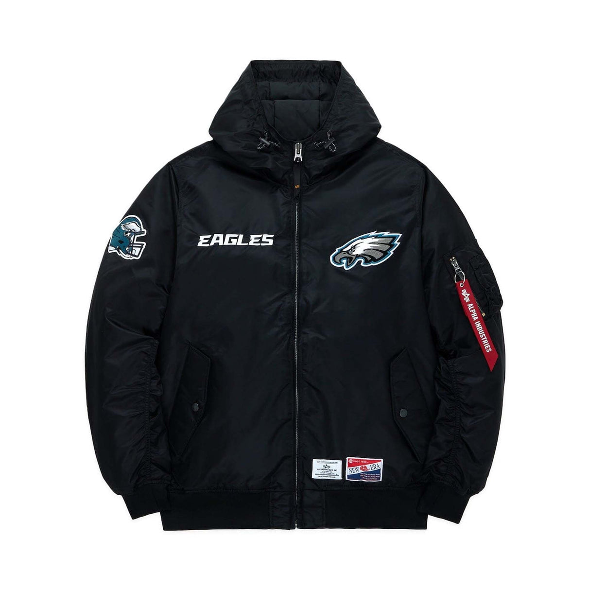 Philadelphia Eagles Alpha Industries L-2B Hooded Bomber Jacket