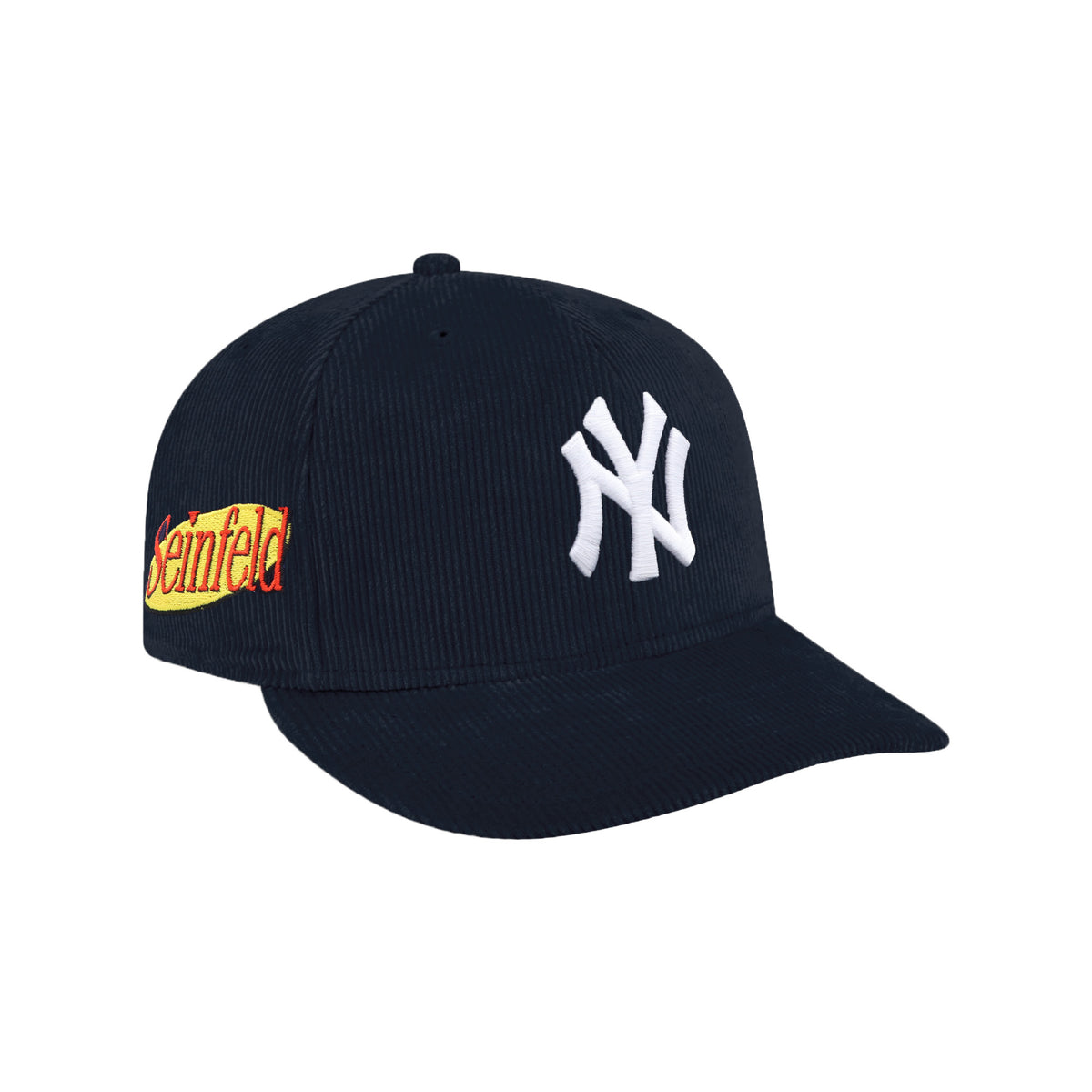 New York Yankees Seinfeld Navy Corduroy 59FIFTY Pre-Curved Fitted Hat
