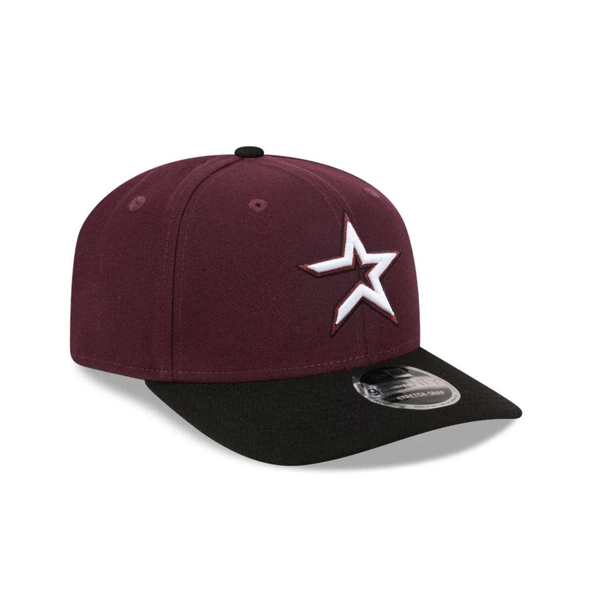 Houston Astros Maroon & Black 9SEVENTY Stretch Snap Hat