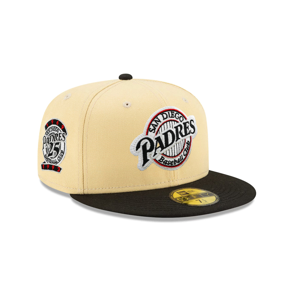 San Diego Padres Cooperstown Collection 25th Anniversary Side Patch Gold 59FIFTY Fitted Hat