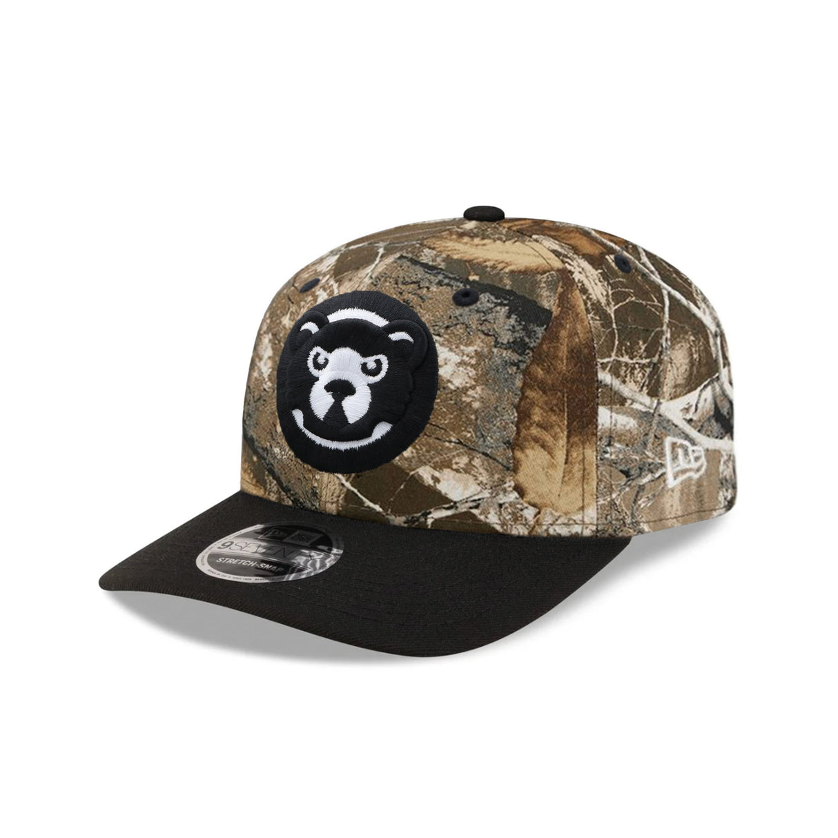 Chicago Cubs Cooperstown Collection Realtree APX Black 9SEVENTY Stretch-Snap Hat