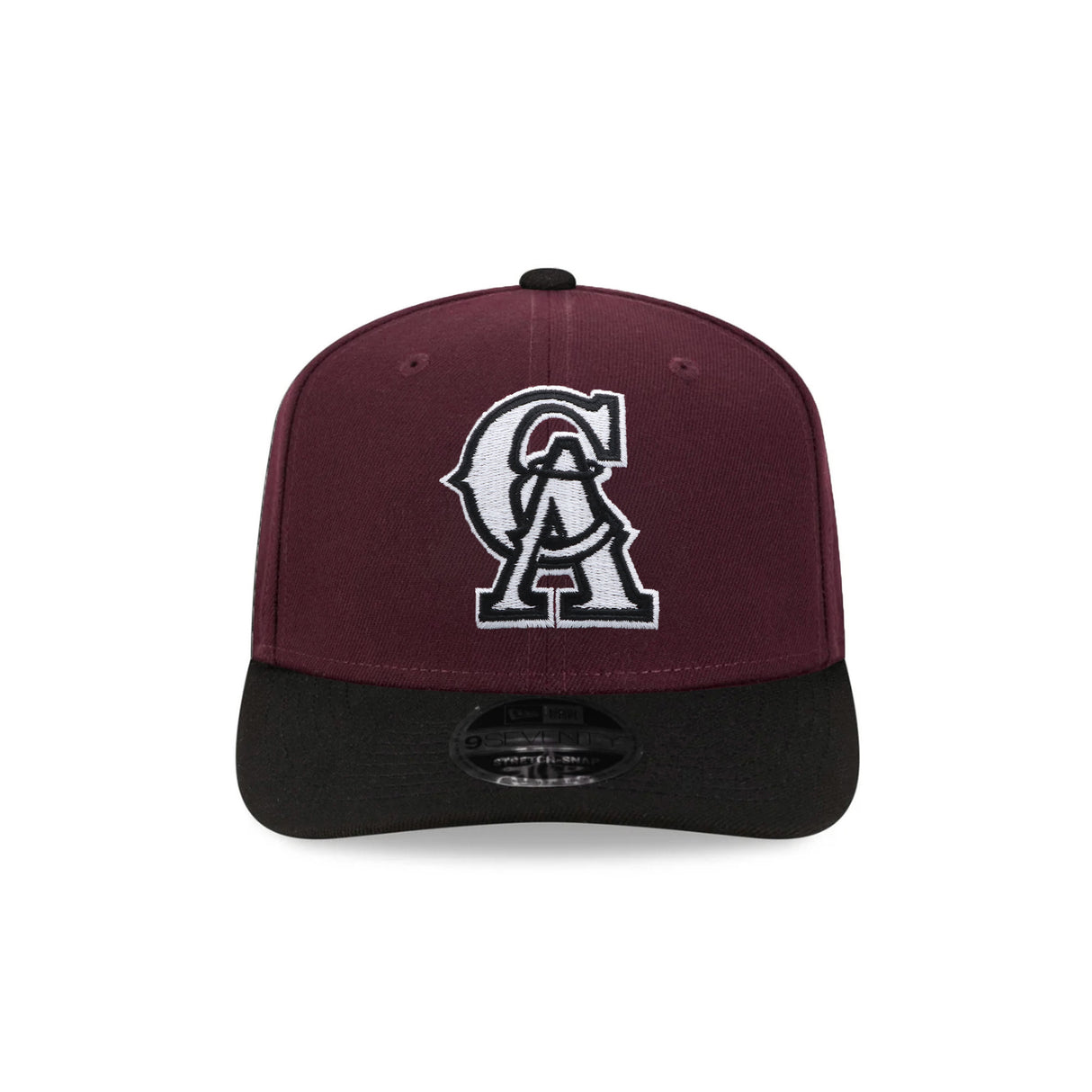 California Angels Cooperstown Collection Maroon & Black 9SEVENTY Stretch Snap Hat