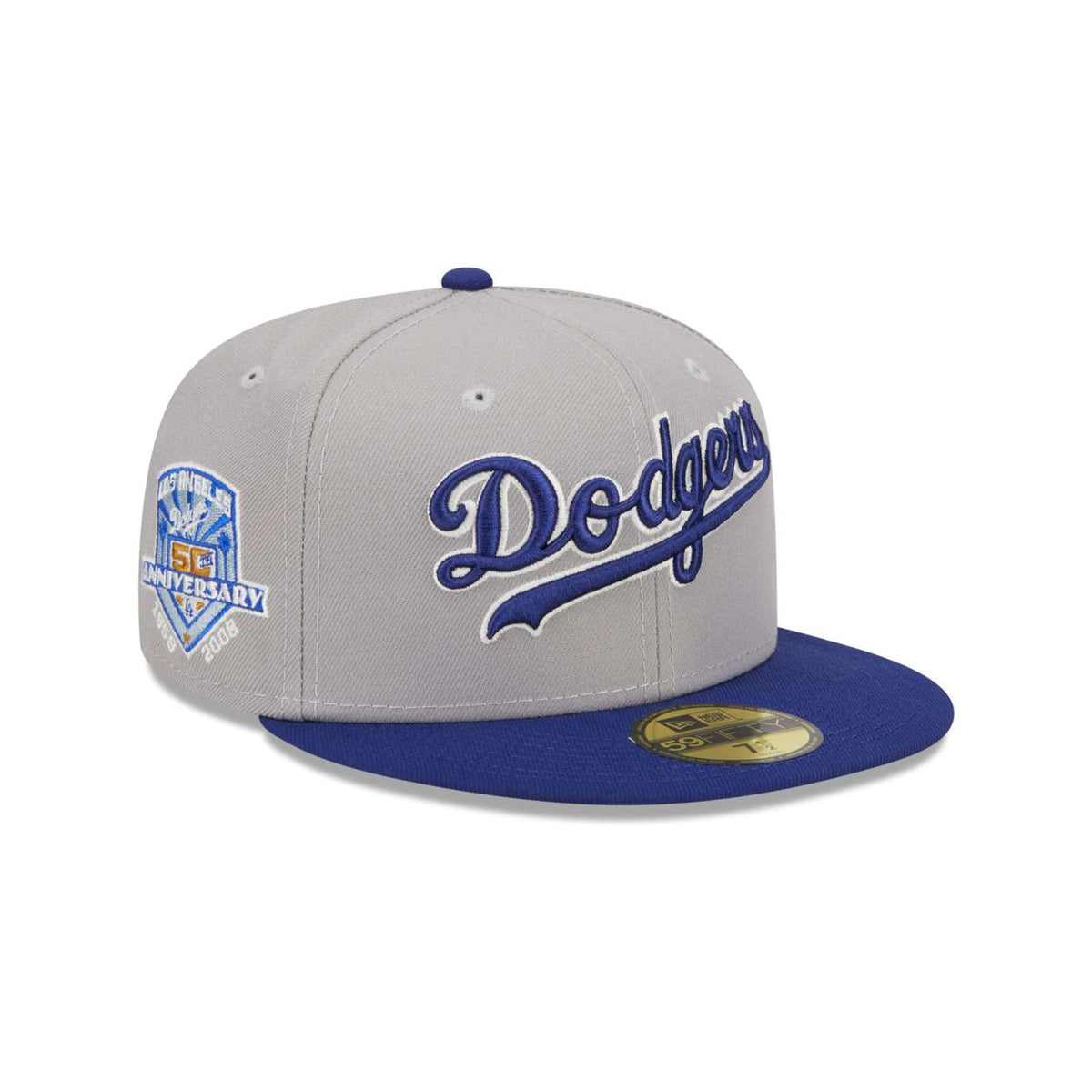 Los Angeles Dodgers 50th Anniversary Gray & Blue 59FIFTY Fitted Hat
