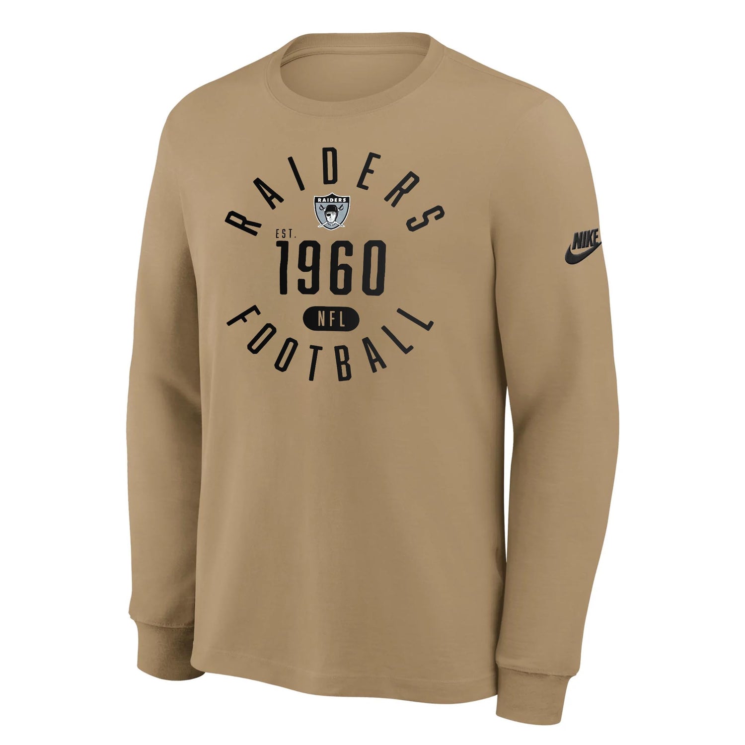 Nike® Dri-Fit Las Vegas Raiders Parachute Beige Rewind Long Sleeve Tee