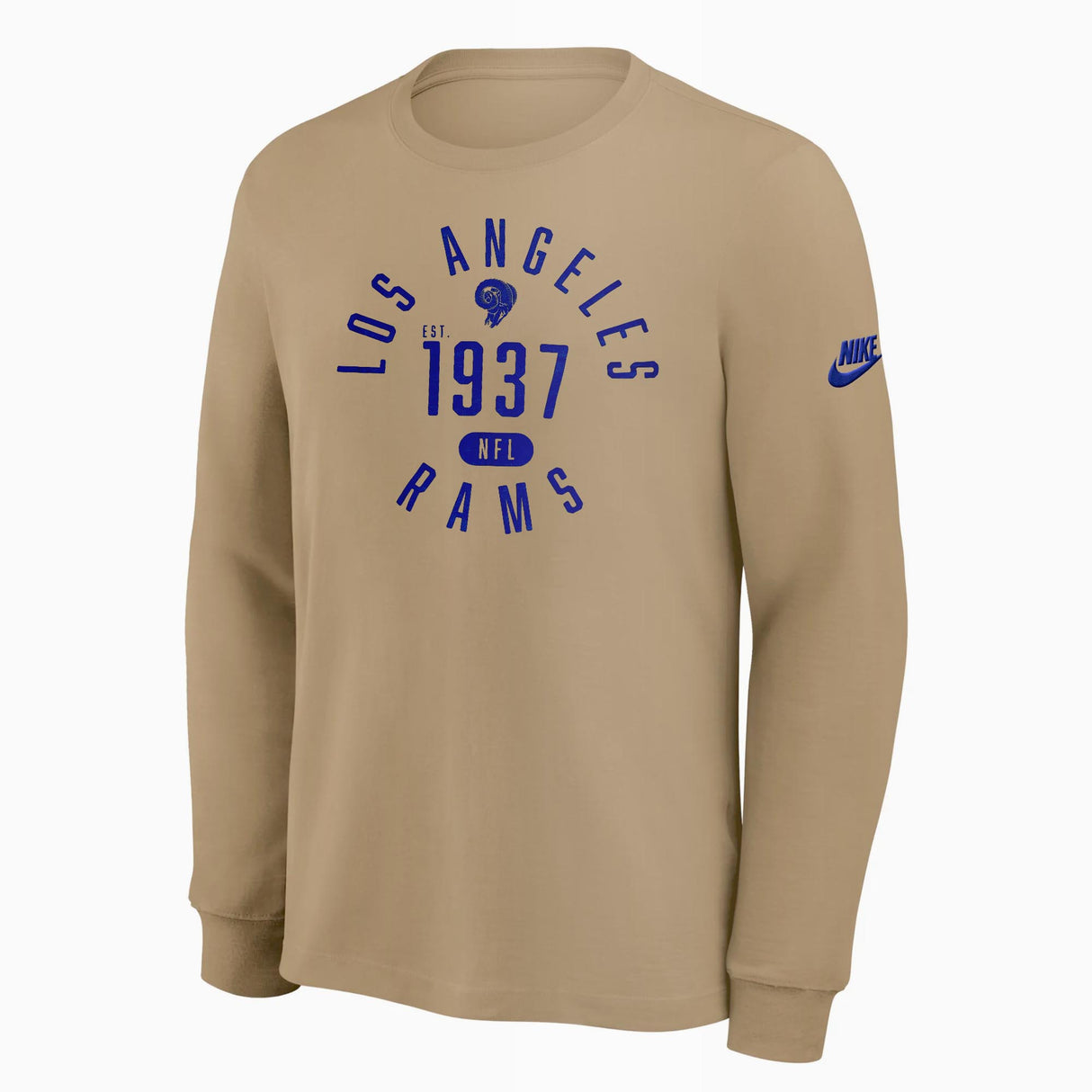 Nike® Dri-Fit Los Angeles Rams Parachute Beige Rewind Long Sleeve Tee