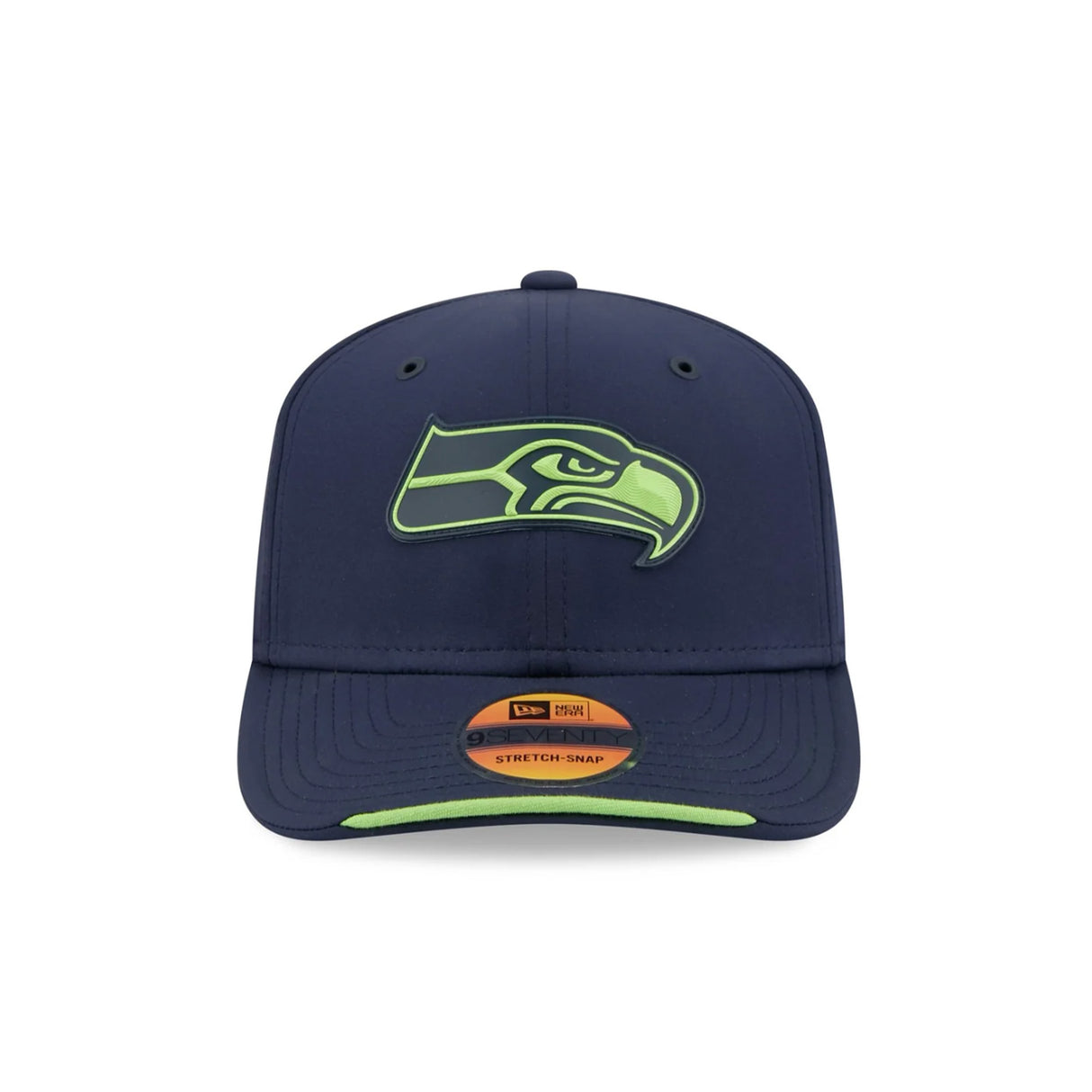 Seattle Seahawks 2026 NFL Sideline Collection Navy 9SEVENTY Stretch-Snap Hat