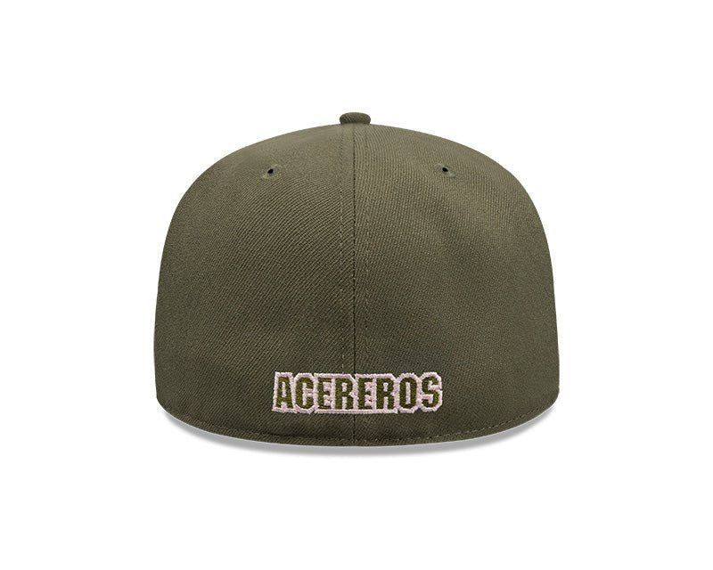 Acereros de Monclova Olive & Pink New Era 59FIFTY Fitted Hat - New Era -