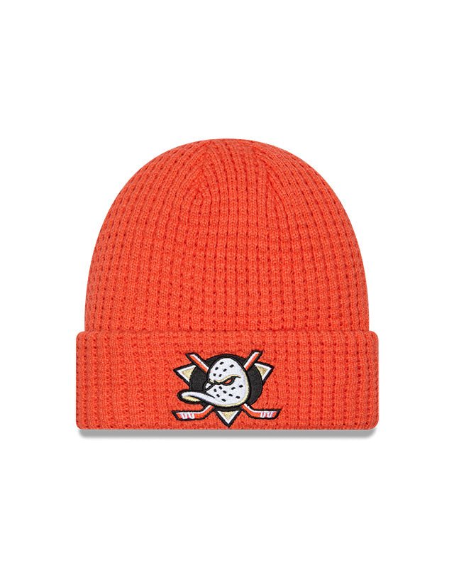 Anaheim Ducks Orange Waffle Knit Beanie - New Era - 230302311