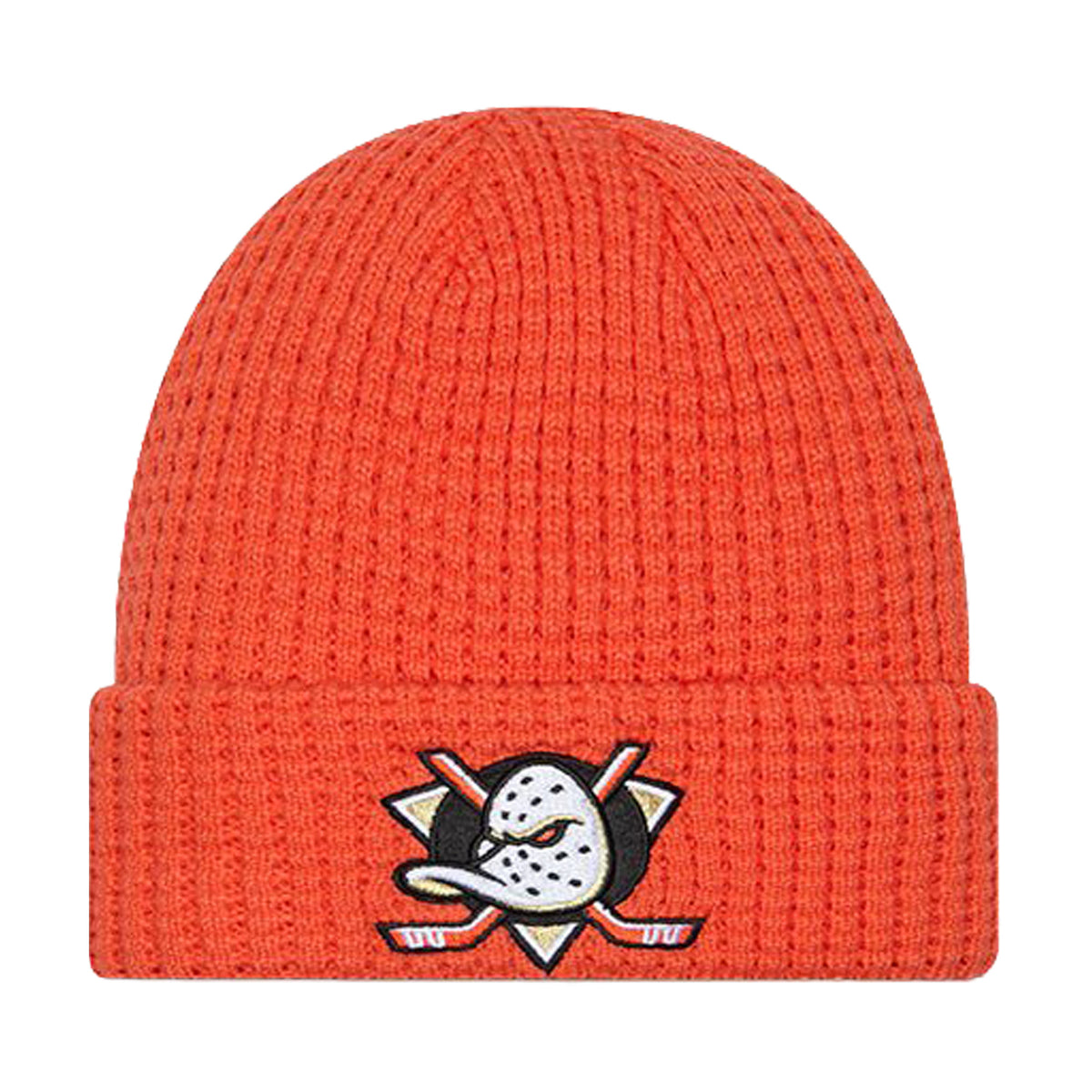 Anaheim Ducks Orange Waffle Knit Beanie - New Era - 230302311