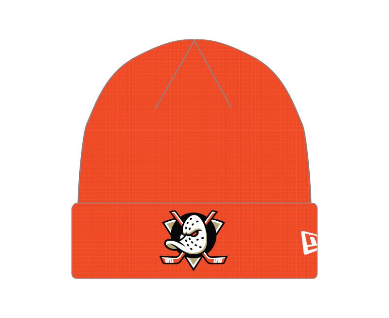 Anaheim Ducks Orange Waffle Knit Beanie - New Era - 230302311