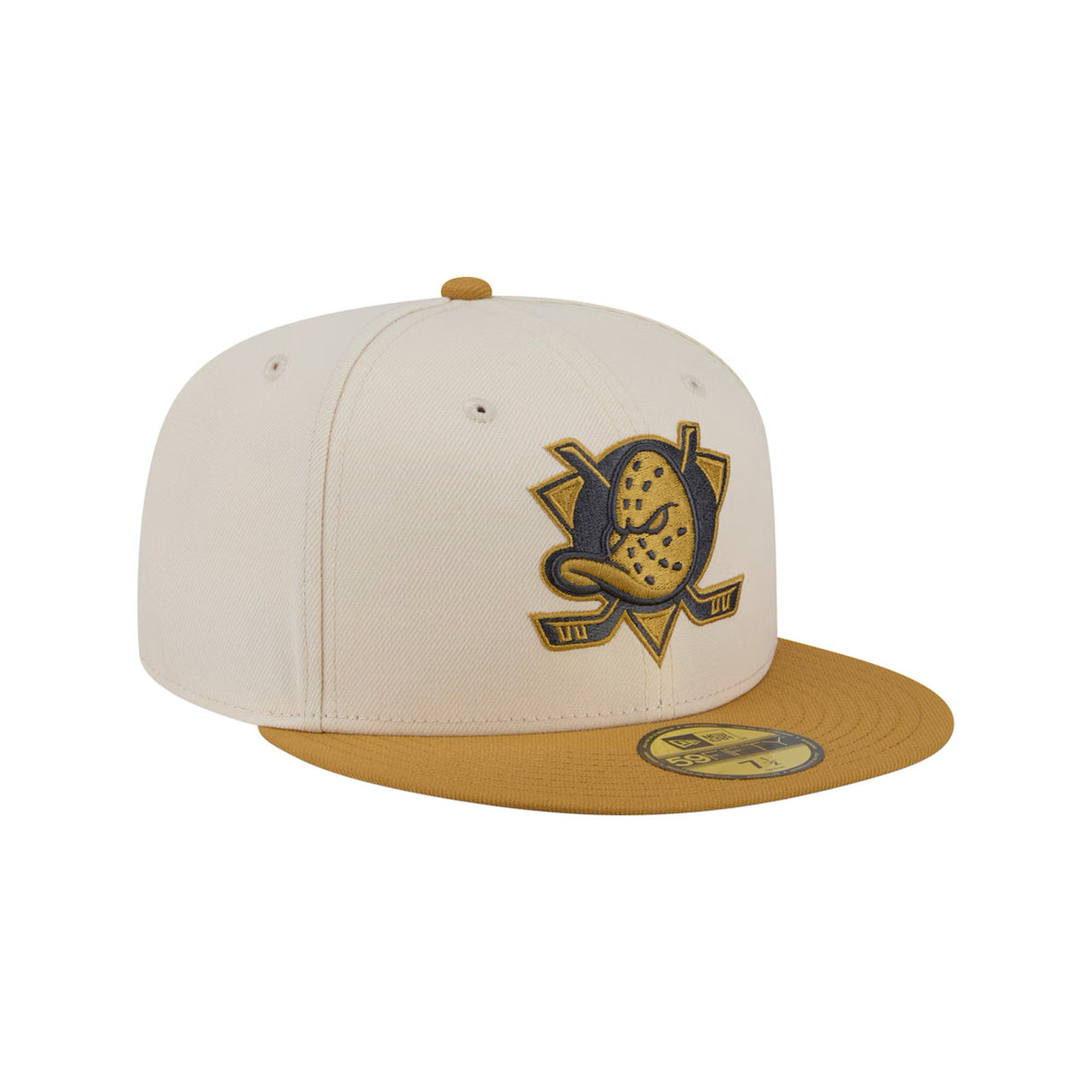 Anaheim Ducks Two - ToneCream Gold 59FIFTY Fitted Hat - New Era - 230510231101