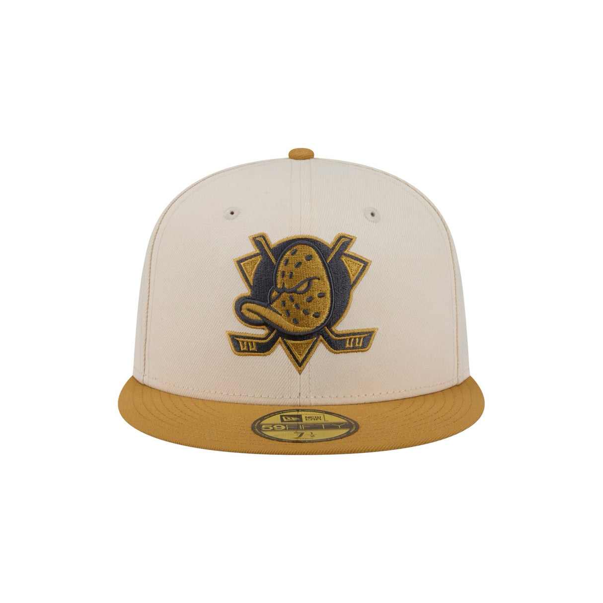 Anaheim Ducks Two - ToneCream Gold 59FIFTY Fitted Hat - New Era - 230510231101