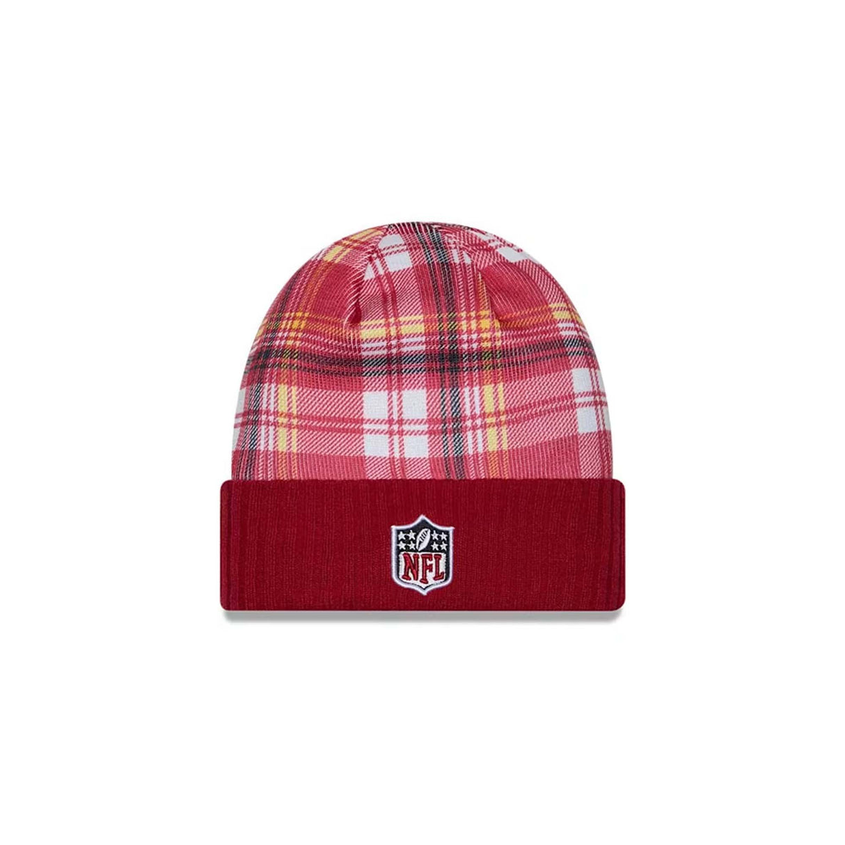 Arizona Cardinals Cardinal Plaid Statement Beanie Cuffed Knit Hat - New Era -