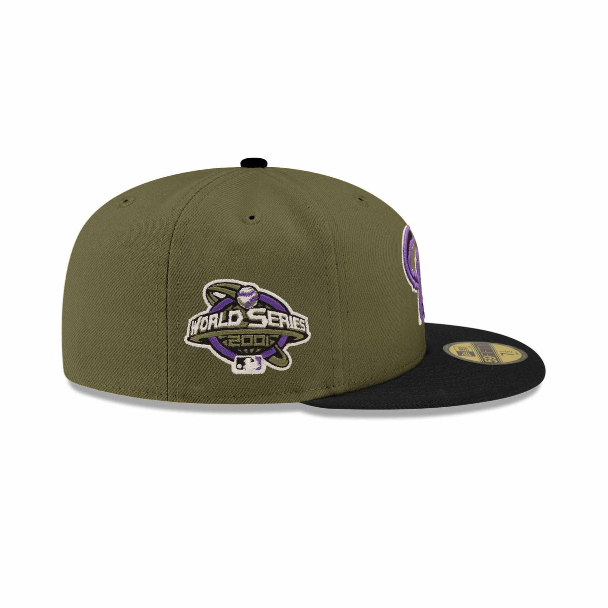 Arizona Diamondbacks 2001 World Series Patch Olive & Black "Field Issue" 59FIFTY Fitted Hat - New Era -
