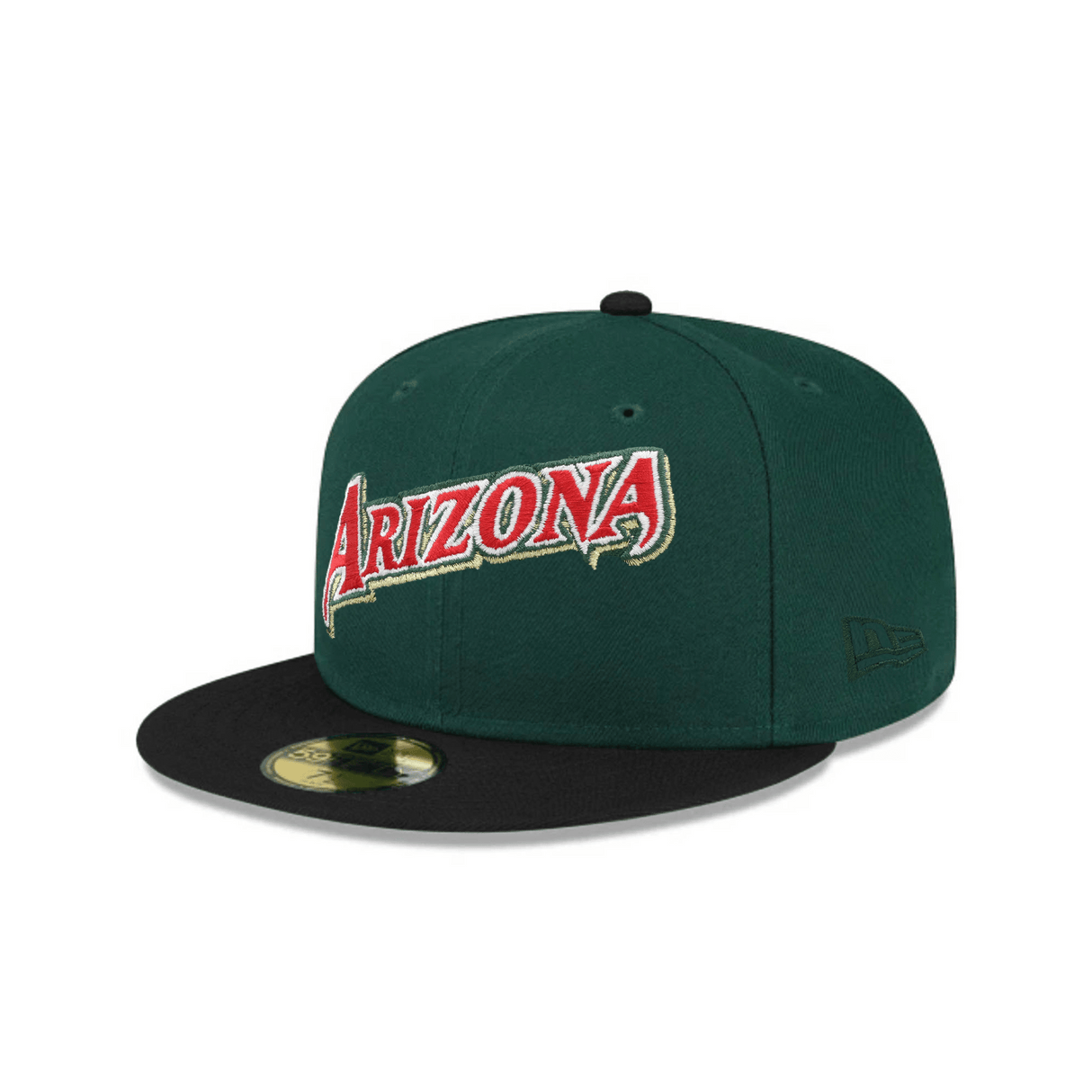 Arizona Diamondbacks 25th Anniversary Side Patch Green & Black 59FIFTY Fitted Hat - New Era - 23336441001