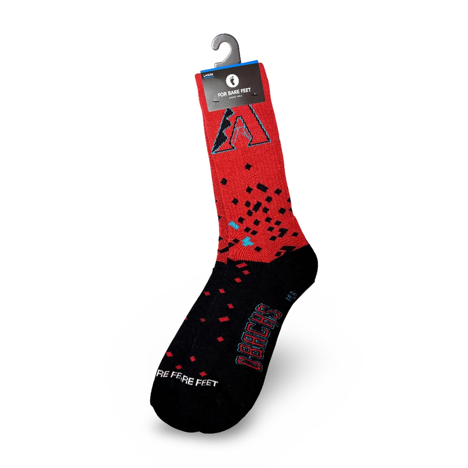 Arizona Diamondbacks Adult "Spray Zone" Socks - For Bare Feet - 196082343651