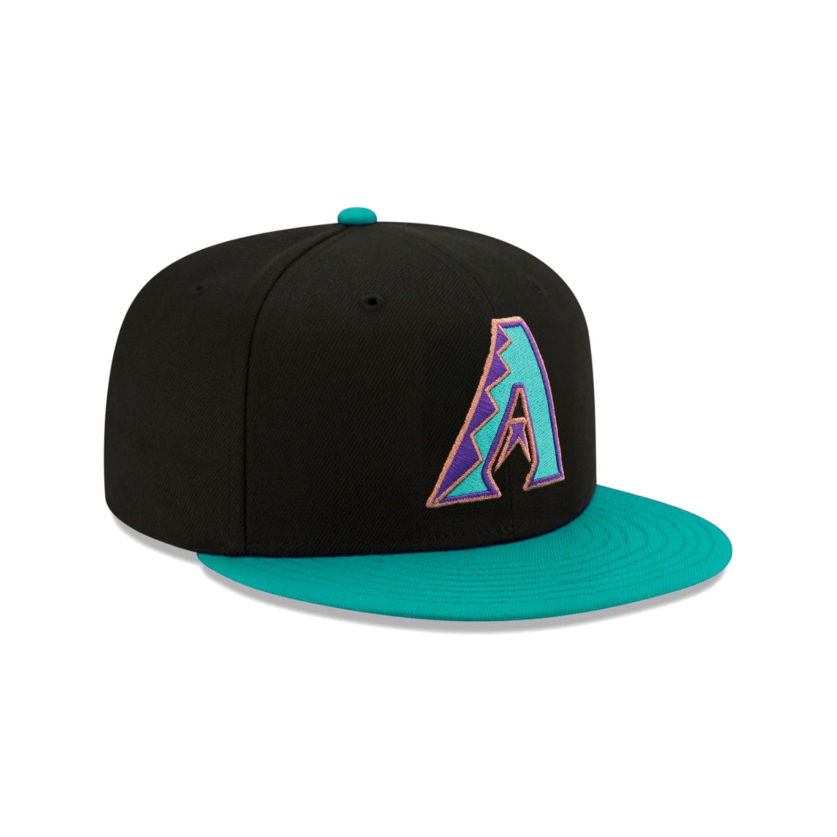 Arizona Diamondbacks Cooperstown Collection Alternate Logo Black Teal 59FIFTY Fitted Hat - New Era - 23380141001