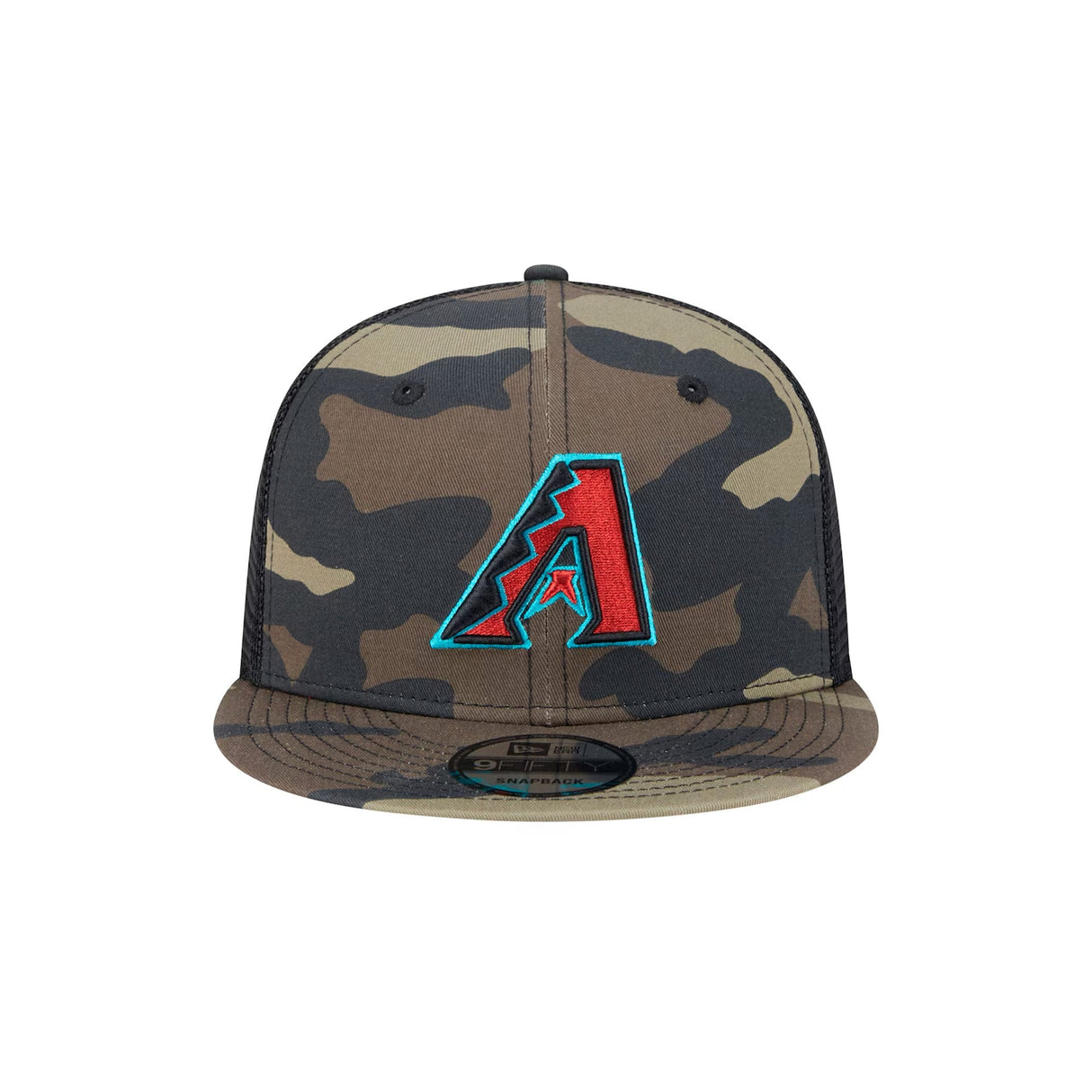 Arizona Diamondbacks Woodland Camo 9FIFTY Snapback Trucker Hat - New Era - 23012641003