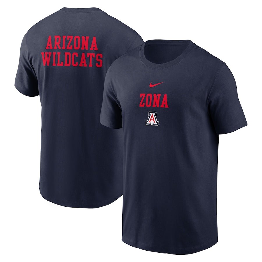 Arizona Wildcats Navy Nike 2 - Hit Stacked T-Shirt - Nike -