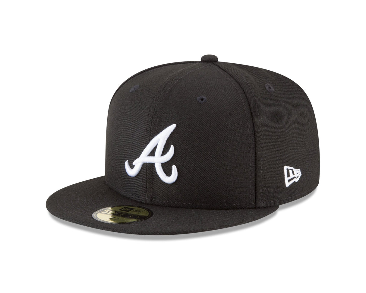Atlanta Braves Authentic Collection Black and White 59FIFTY Fitted - New Era -