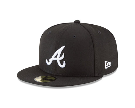 Atlanta Braves Authentic Collection Black and White 59FIFTY Fitted - New Era -