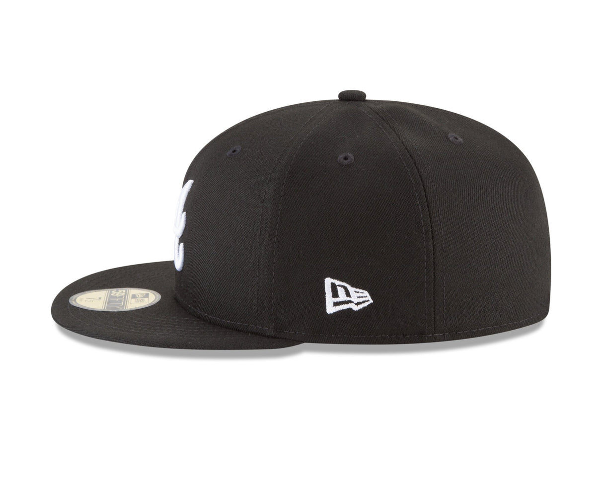 Atlanta Braves Authentic Collection Black and White 59FIFTY Fitted - New Era -
