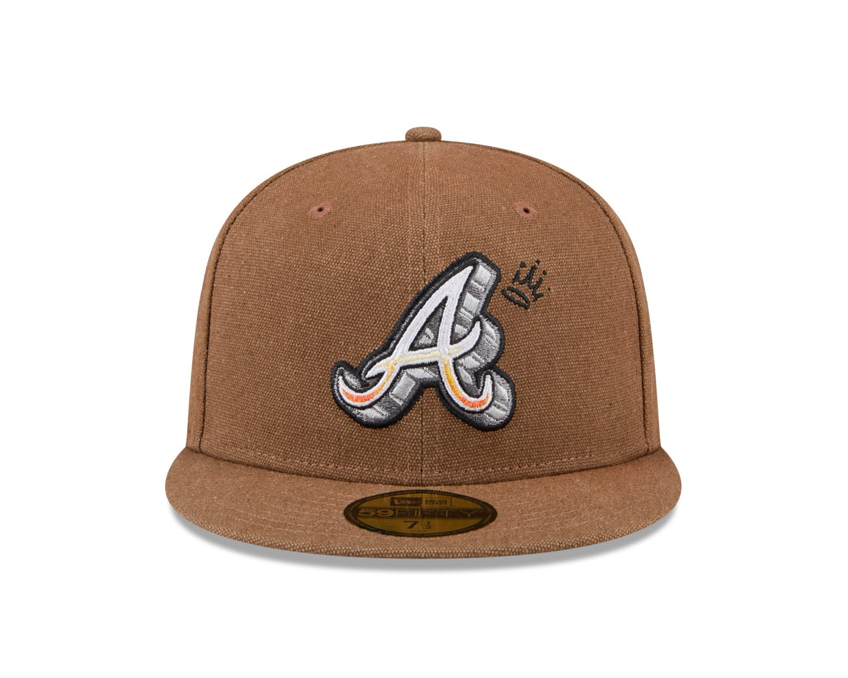 Atlanta Braves Camel Canvas 59FIFTY Fitted - New Era -
