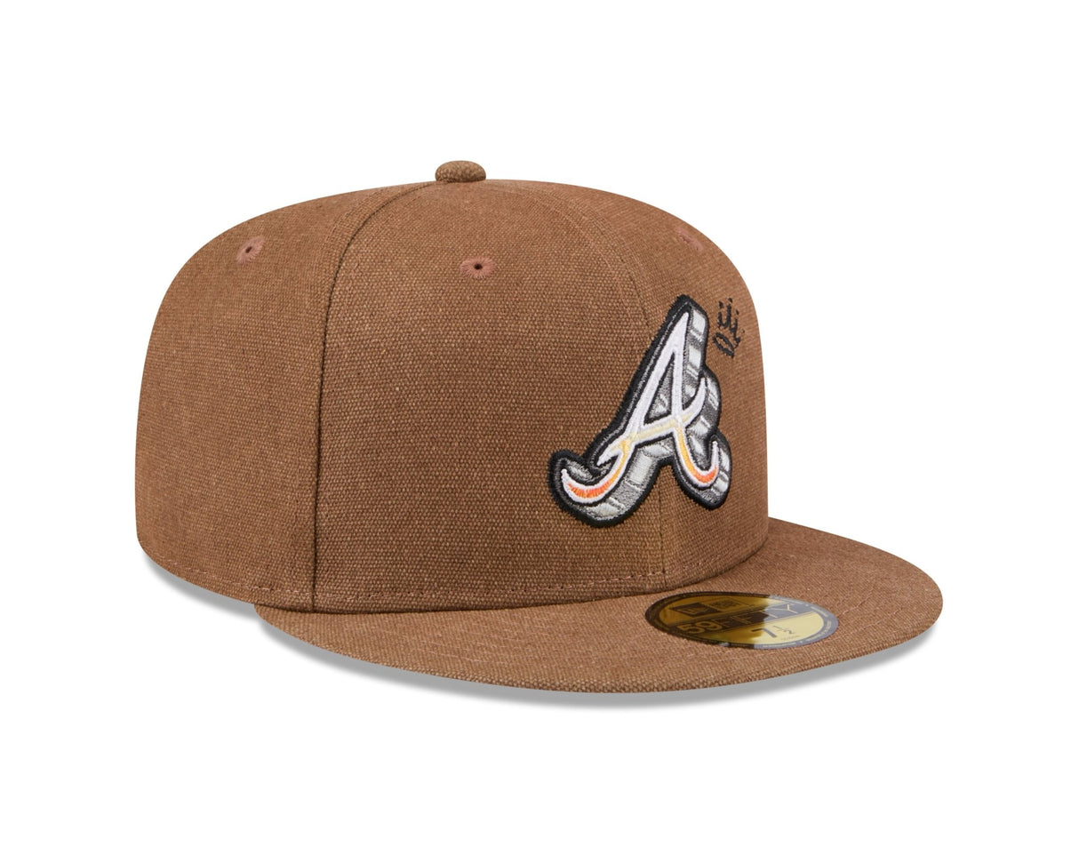 Atlanta Braves Camel Canvas 59FIFTY Fitted - New Era -