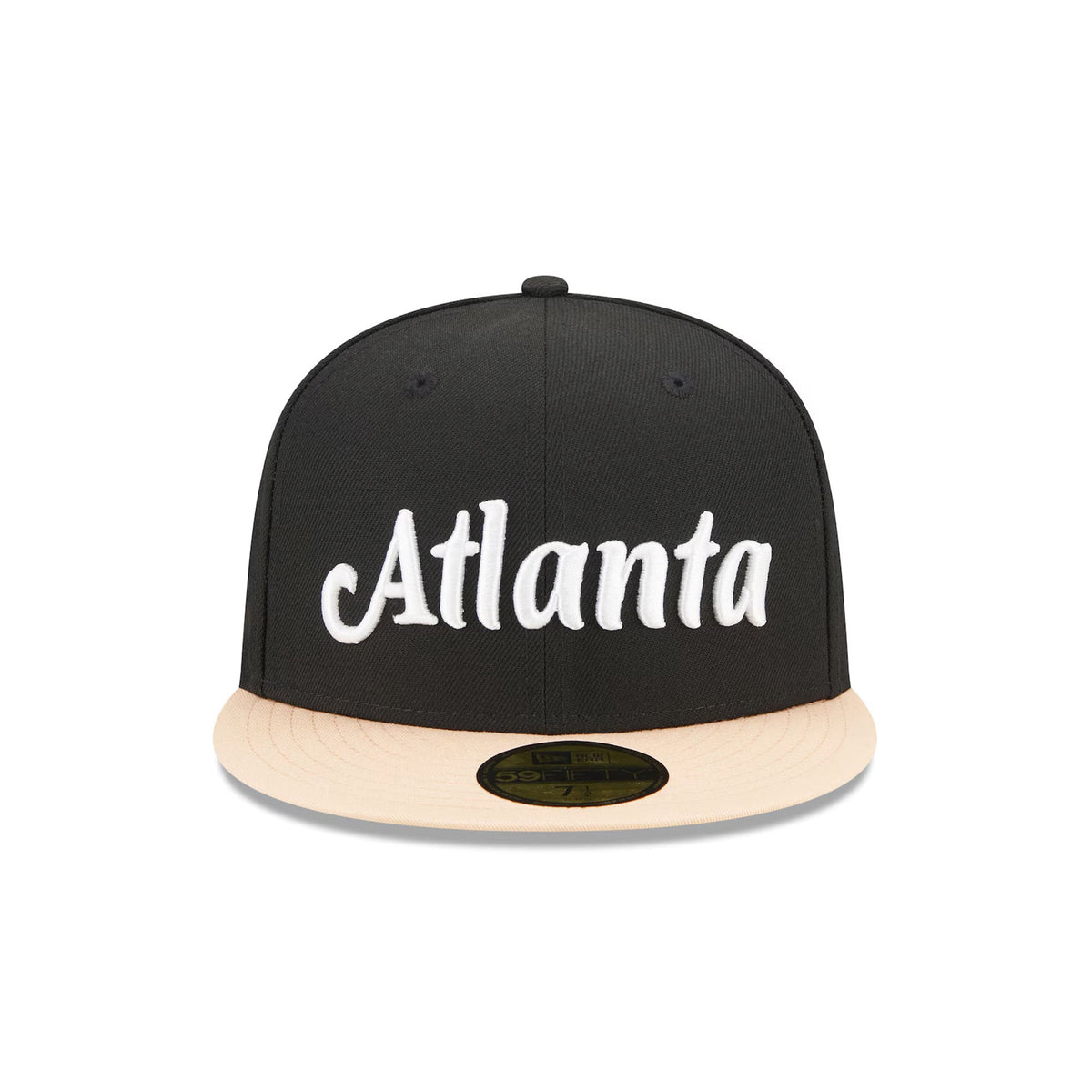 Atlanta Hawks Black/Peach Script 59FIFTY Fitted Hat - New Era - 23180220901