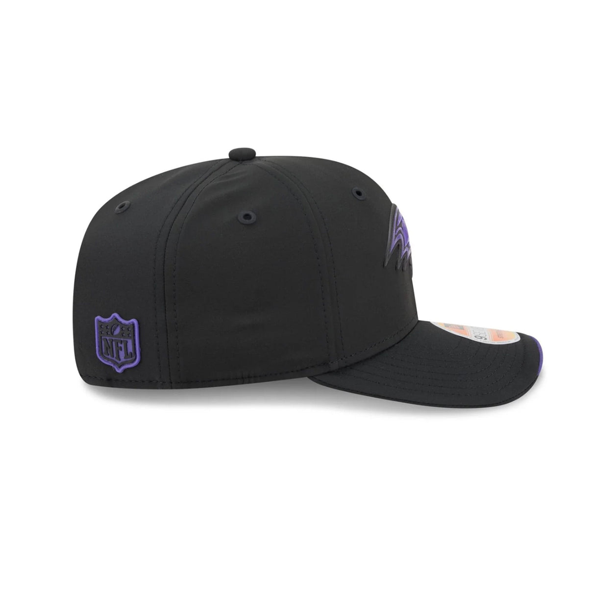 Baltimore Ravens 2026 NFL Sideline Collection Black 9SEVENTY Stretch-Snap Hat - New Era - 23850512501