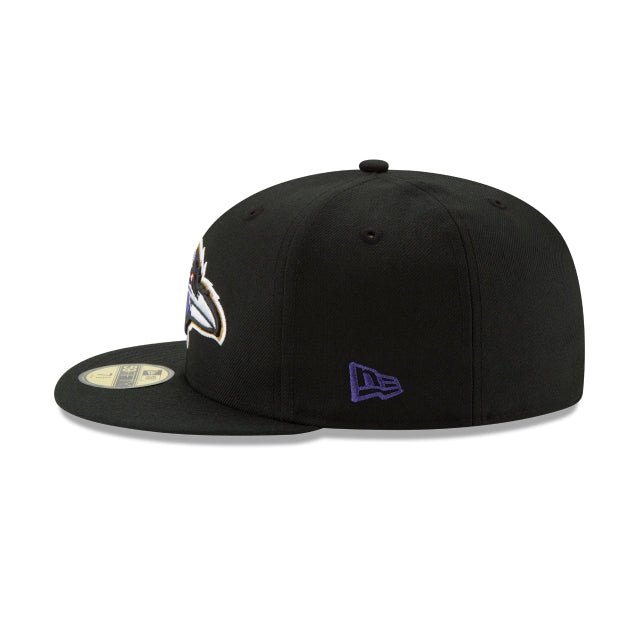 Baltimore Ravens Authentic Collection Black 59FIFTY Fitted Hat - New Era - 23140312501