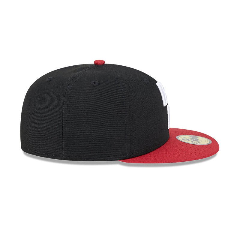 Birmingham Black Barons Black/Red Triple - B Logo 59FIFTY Fitted Hat - New Era -
