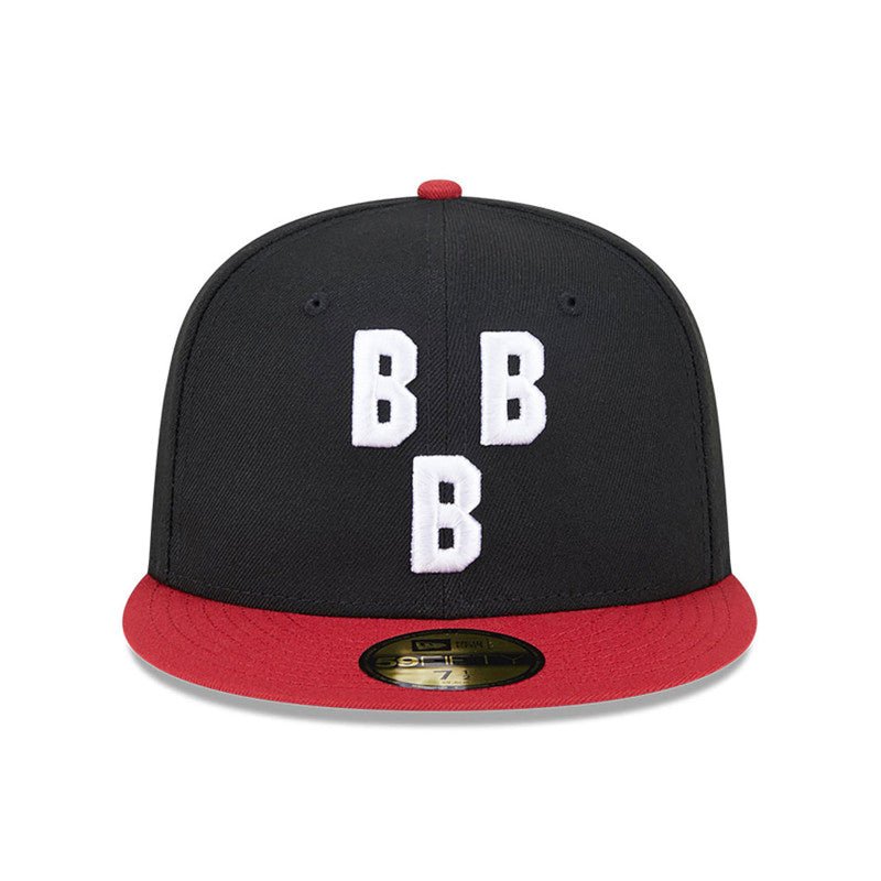 Birmingham Black Barons Black/Red Triple - B Logo 59FIFTY Fitted Hat - New Era -