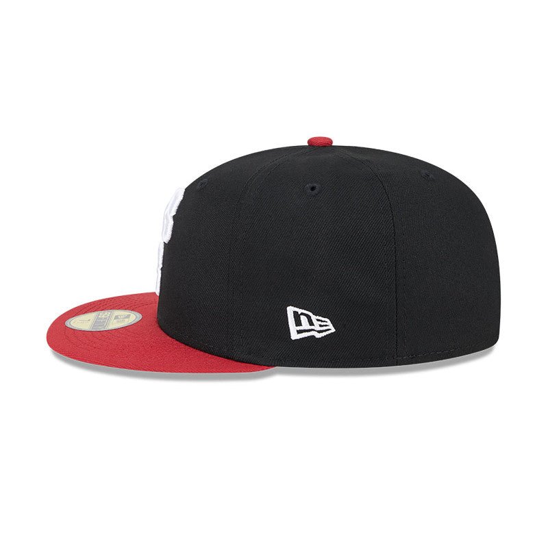 Birmingham Black Barons Black/Red Triple - B Logo 59FIFTY Fitted Hat - New Era -