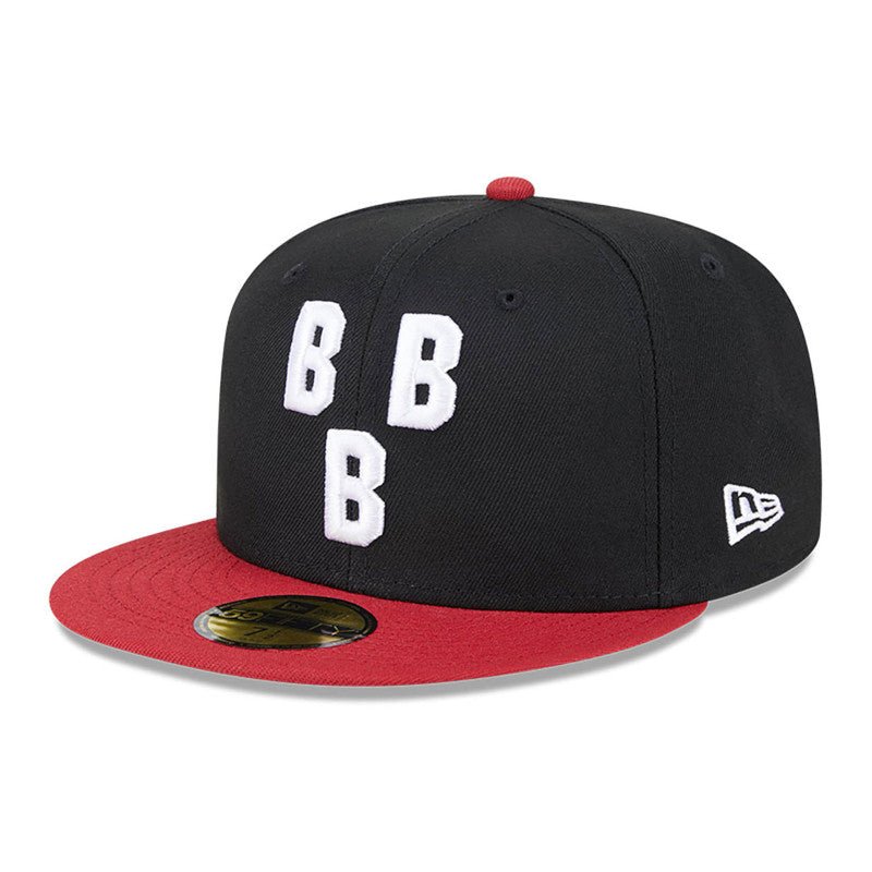 Birmingham Black Barons Black/Red Triple - B Logo 59FIFTY Fitted Hat - New Era -