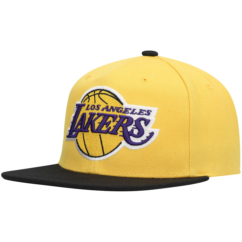 Los Angeles Lakers Black Hardwood Classics Core Snapback Hat
