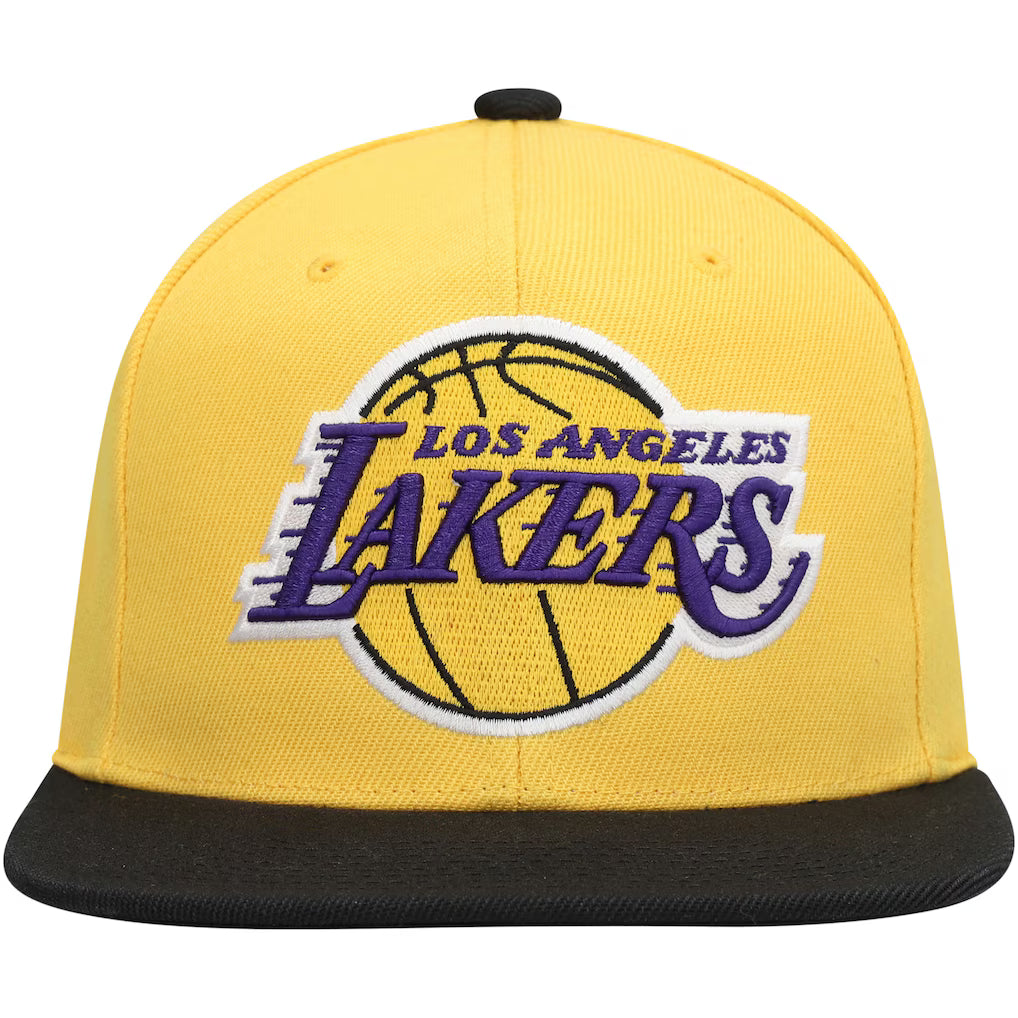 Los Angeles Lakers Black Hardwood Classics Core Snapback Hat